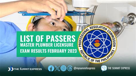 master plumber feb 2024 result|MPLE RESULTS: February 2024 Master Plumber Licensure .
